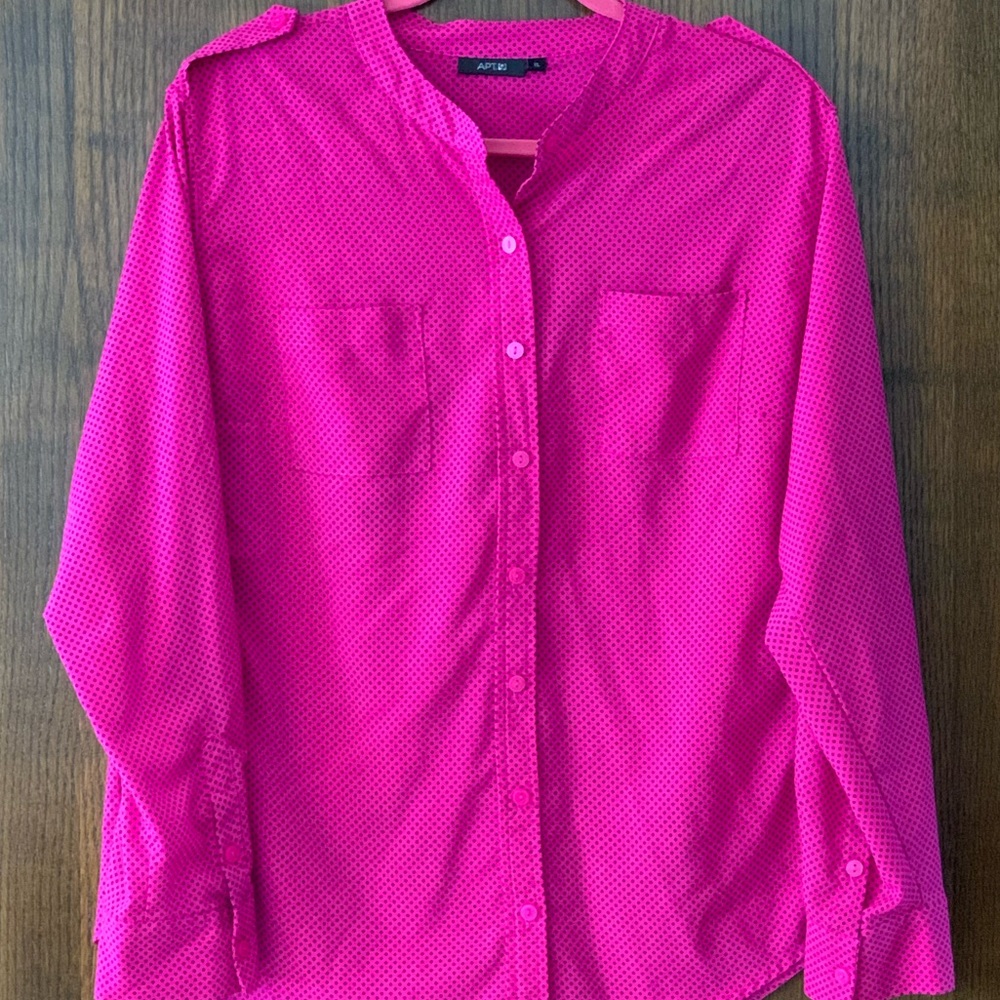 Pink and black Apt 9 blouse